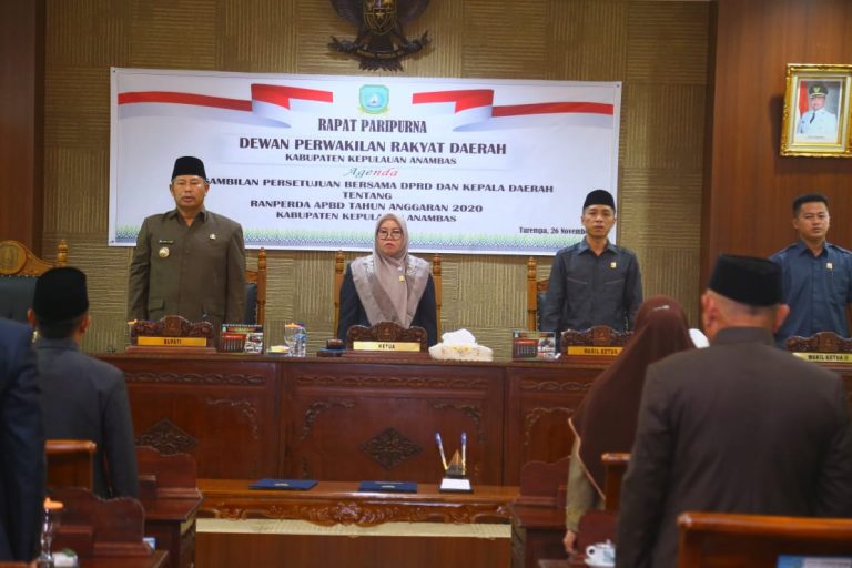 DPRD Anambas Sahkan APBD 2020 Sebesar Rp. 1,2 Triliun