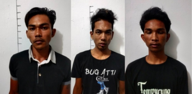 Tiga Pelaku dan Senjata Tajam Diamankan Polsek Jemaja