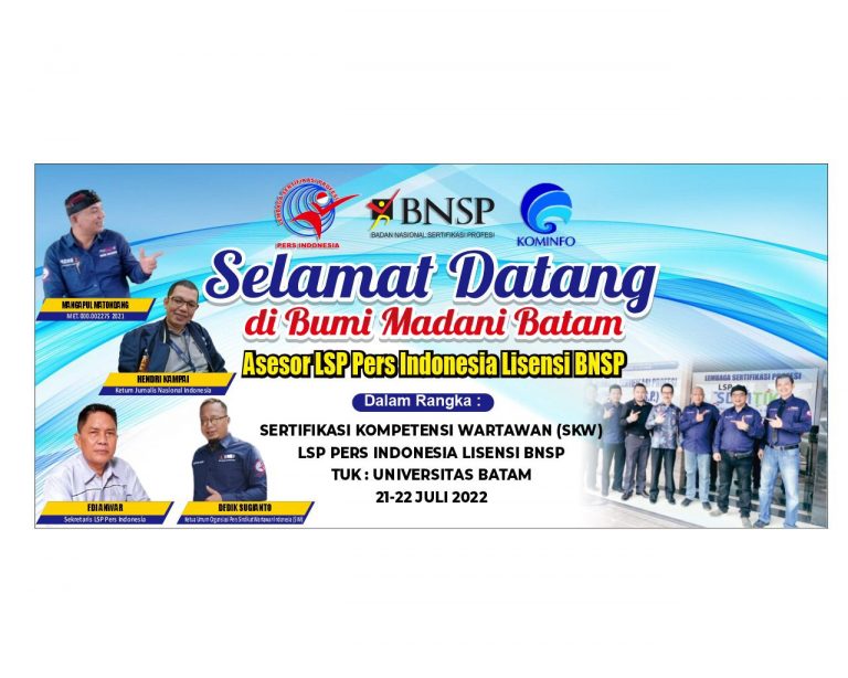 LSP Pers Indonesia Bakal Sertifikasi 35 Wartawan Utama di Batam