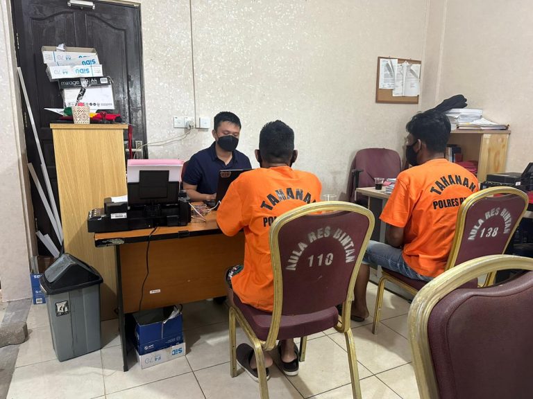 Polres Bintan Tahan Dua Orang Tersangka Kasus Pemalsuan Surat