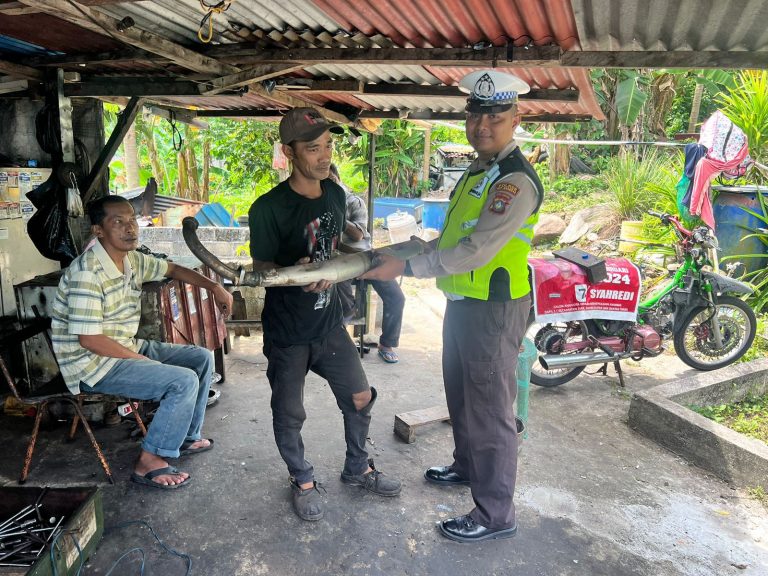 Satlantas Polres Kepulauan Anambas Sosialisasi Larangan Knalpot “Brong”
