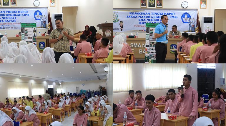 TIM JMS Kejati Kepri Sosialisasikan Anti Judi Online di SMAN 5 Batam