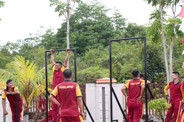 Personel Polres Bintan Tes Kesampataan Jasmani Semester 2 Tahun 2024