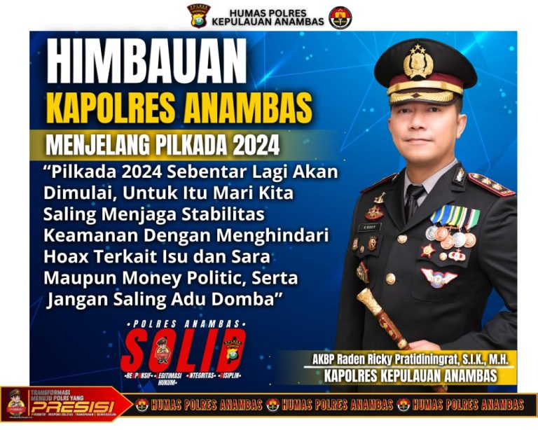 Jelang Pilkada Serentak, Kapolres Anambas Himbau Masyarakat Jaga Kamtibmas