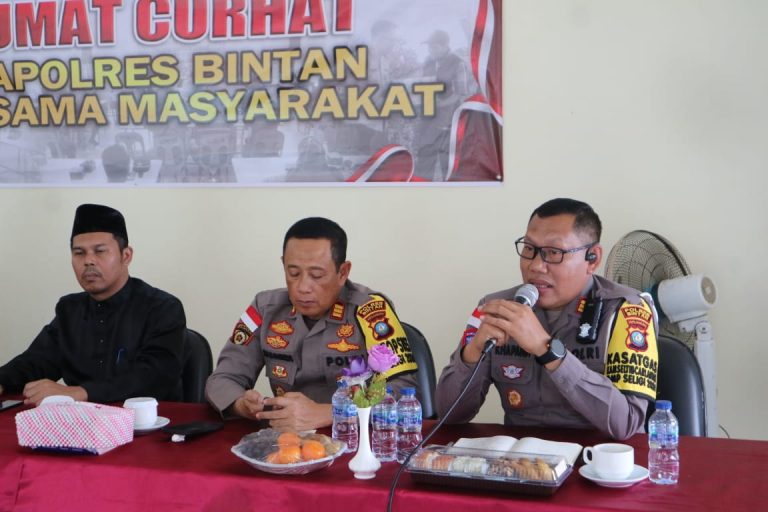 Polres Bintan Jumat Curhat di Kelurahan Sei Lekop Kijang, Ini Permintaan Masyarakat.