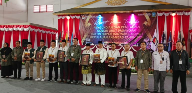 Rapat Pleno Terbuka KPU Anambas, Penetapan Nomor Urut Paslon Pilkada