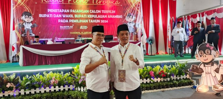 KPU Anambas Tetapkan Aneng – Raja Bayu Sebagai Kepala Daerah Terpilih