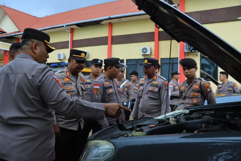 Siaga Bencana, Wakapolres Anambas Cek Kendaraan Dinas