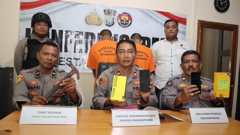 Polsek Tanjungpinang Kota Berhasil Ringkus Tersangka Curat di Kampung Bugis