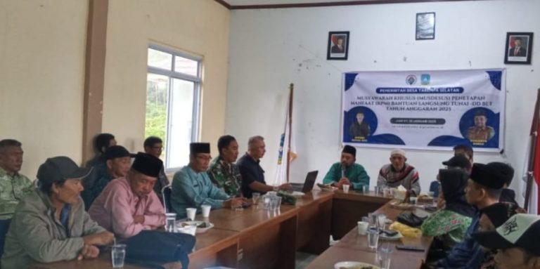 Desa Tarempa Selatan Tetapkan Musdesus Daftar Penerima BLT DD Tahun 2025