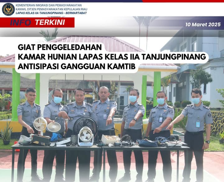Lapas Kelas II A Tanjungpinang Geledah Kamar Hunian
