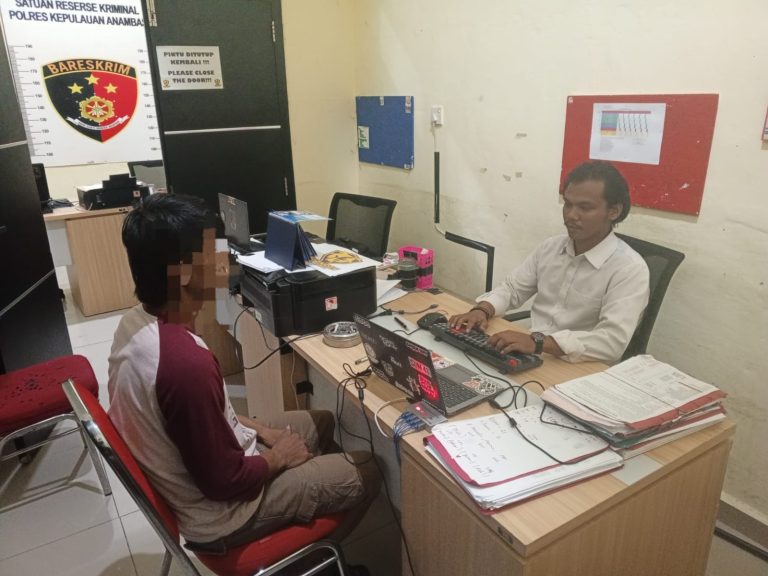 Pelaku Pencurian Barang Bagan Diamankan Satreskrim Polres Anambas