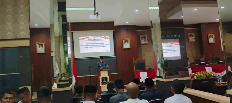 Rapat Paripurna, Bupati Aneng Sampaikan Ranperda Pertanggungjawaban APBD 2024