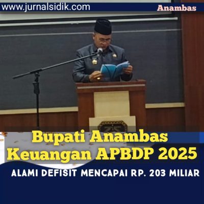 Bupati Aneng Sampaikan Nota Keuangan Perubahan APBD 2025, Anambas Alami Defisit Rp203 Miliar