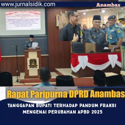Rapat Paripurna DPRD Anambas: Bupati Sampaikan Tanggapan atas Pandangan Umum Fraksi Terkait Perubahan APBD 2025.