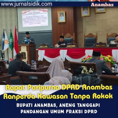 Bupati Anambas Tanggapi Pandangan Fraksi DPRD Soal Ranperda Kawasan Tanpa Rokok
