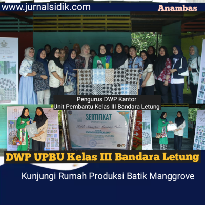 DWP UPBU Kelas III Letung Sambangi Rumah Produksi Batik Manggrove di Genting Pulur