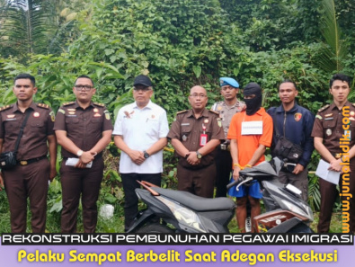Rekonstruksi Pembunuhan Pegawai Imigrasi: Pelaku Sempat Berbelit Saat Peragakan Adegan Eksekusi