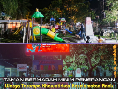 Minim Penerangan di Taman Bermadah, Warga Khawatirkan Keselamatan Anak-Anak